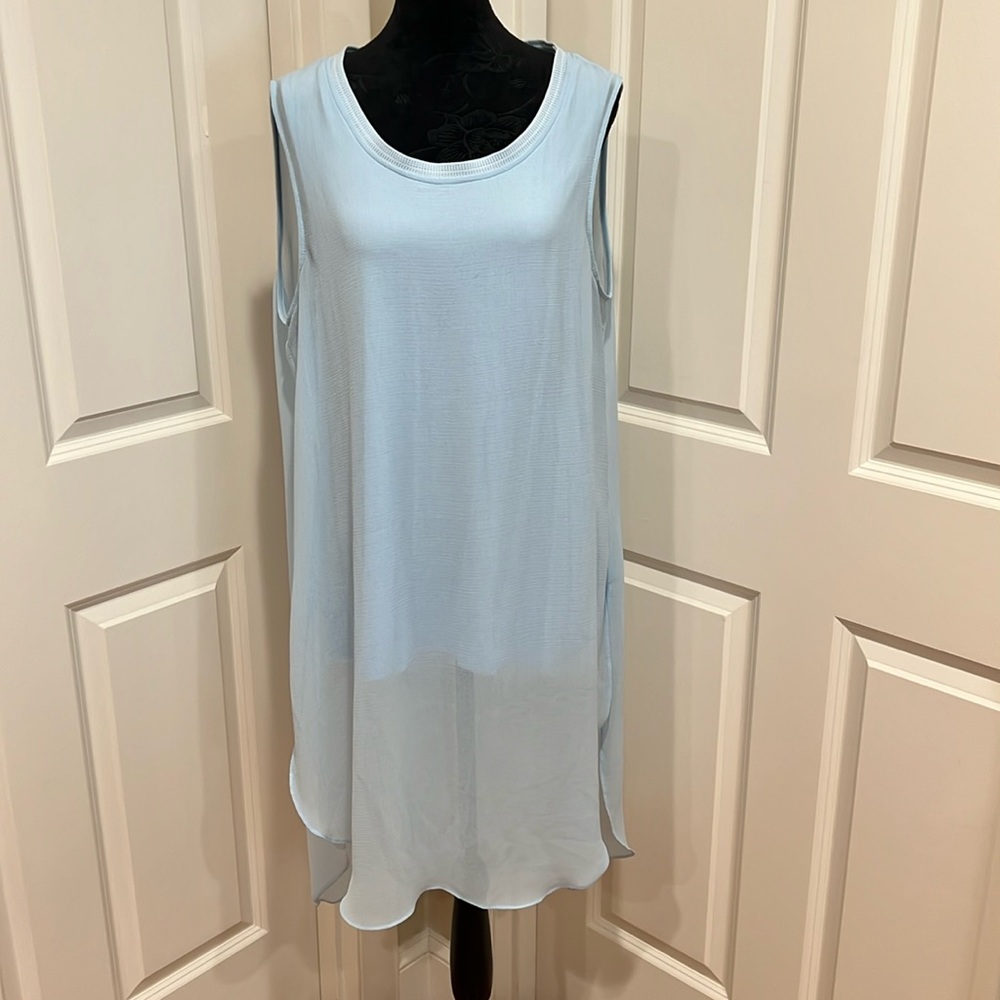 H by Halston, women’s, size large, baby / light blue coverup. Interior liner.